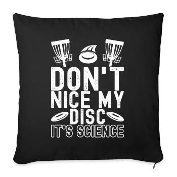 Disc Golf Disc Golfer - Sofa pillowcase 17,3'' x 17,3'' (45 x 45 cm) - black - Front