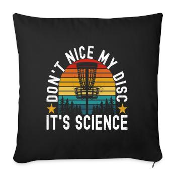 Disc Golf Disc Golfer - Sofa pillowcase 17,3'' x 17,3'' (45 x 45 cm) - black - Front