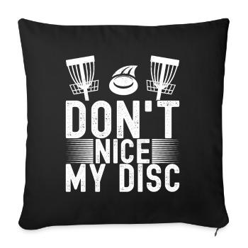Disc Golf Disc Golfer - Sofa pillowcase 17,3'' x 17,3'' (45 x 45 cm) - black - Front