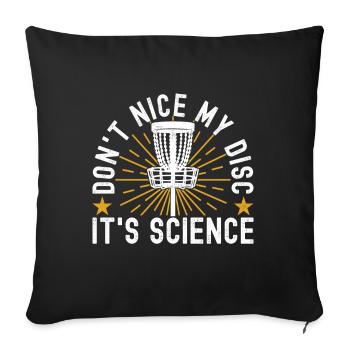 Disc Golf Disc Golfer - Sofa pillowcase 17,3'' x 17,3'' (45 x 45 cm) - black - Front