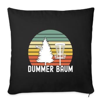 Disc Golf Disc Golfer - Sofakissenbezug 45 x 45 cm - Schwarz - Vorne