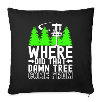 Disc Golf Disc Golfer - Sofa pillowcase 17,3'' x 17,3'' (45 x 45 cm) - black - Front