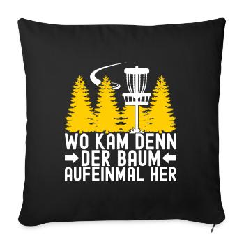 Disc Golf Disc Golfer - Sofakissenbezug 45 x 45 cm - Schwarz - Vorne