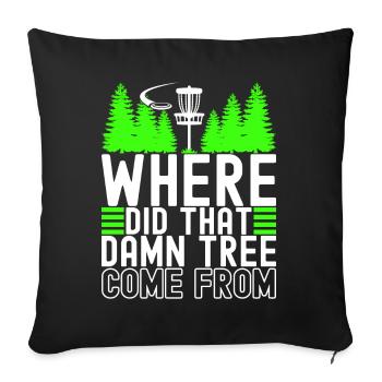 Disc Golf Disc Golfer - Sofa pillowcase 17,3'' x 17,3'' (45 x 45 cm) - black - Front