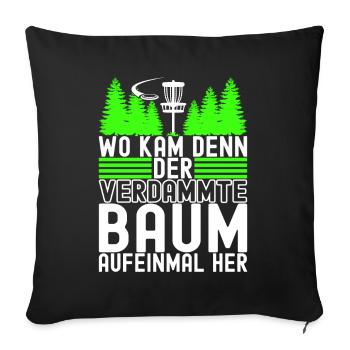 Disc Golf Disc Golfer - Sofakissenbezug 45 x 45 cm - Schwarz - Vorne