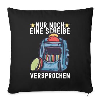 Disc Golf Disc Golfer - Sofakissenbezug 45 x 45 cm - Schwarz - Vorne