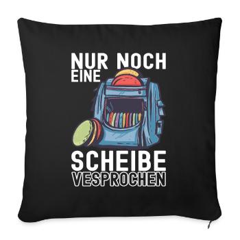 Disc Golf Disc Golfer - Sofakissenbezug 45 x 45 cm - Schwarz - Vorne