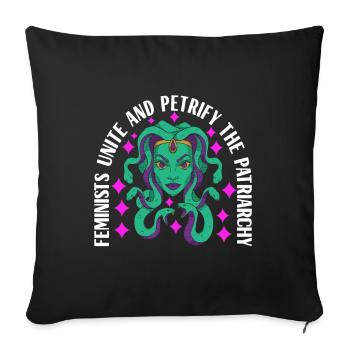 Féminisme Féministe Féministe - Housse de coussin décorative 45 x 45 cm - noir - Devant