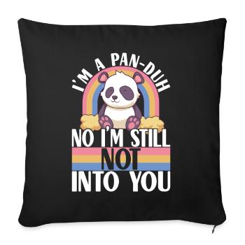 LGBTQ Pansexual - Sofa pillowcase 17,3'' x 17,3'' (45 x 45 cm) - black - Front