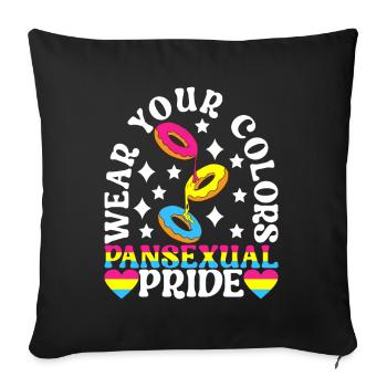LGBTQ Pansexual - Sofa pillowcase 17,3'' x 17,3'' (45 x 45 cm) - black - Front