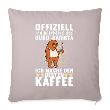Abschiedsgeschenk Jobwechsel Kollegen - Sofakissenbezug 45 x 45 cm - helles Taupe - Vorne