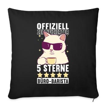 Farewell gift Job change colleagues - Sofa pillowcase 17,3'' x 17,3'' (45 x 45 cm) - black - Front