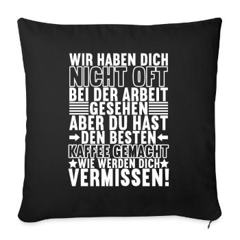 Farewell gift Job change colleagues - Sofa pillowcase 17,3'' x 17,3'' (45 x 45 cm) - black - Front