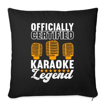 Karaoke Karaoke Evening - Sofa pillowcase 17,3'' x 17,3'' (45 x 45 cm) - black - Front
