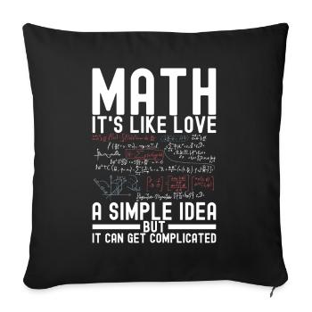 Professeur de mathématiques Mathématiques - Housse de coussin décorative 45 x 45 cm - noir - Devant