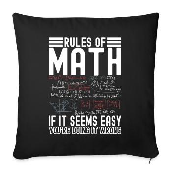 Professeur de mathématiques Mathématiques - Housse de coussin décorative 45 x 45 cm - noir - Devant