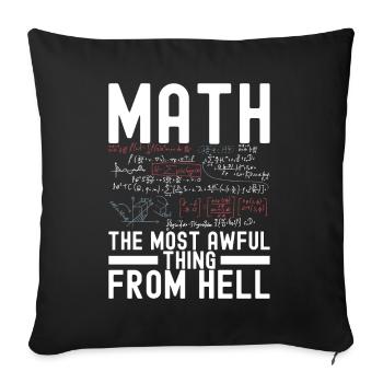Professeur de mathématiques Mathématiques - Housse de coussin décorative 45 x 45 cm - noir - Devant