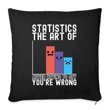 Professeur de mathématiques Mathématiques - Housse de coussin décorative 45 x 45 cm - noir - Devant