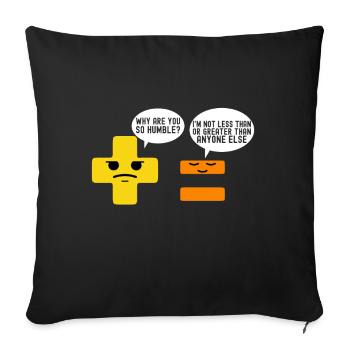 Professeur de mathématiques Mathématiques - Housse de coussin décorative 45 x 45 cm - noir - Devant