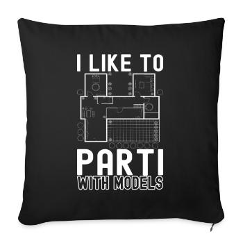 Architect Architecture - Sofa pillowcase 17,3'' x 17,3'' (45 x 45 cm) - black - Front