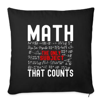 Professeur de mathématiques Mathématiques - Housse de coussin décorative 45 x 45 cm - noir - Devant