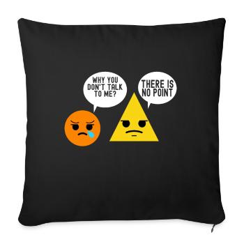 Professeur de mathématiques Mathématiques - Housse de coussin décorative 45 x 45 cm - noir - Devant