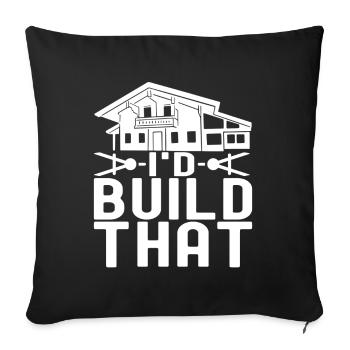 Architect Architecture - Sofa pillowcase 17,3'' x 17,3'' (45 x 45 cm) - black - Front