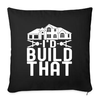 Architect Architecture - Sofa pillowcase 17,3'' x 17,3'' (45 x 45 cm) - black - Front