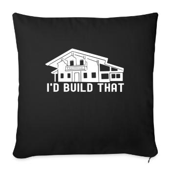 Architect Architecture - Sofa pillowcase 17,3'' x 17,3'' (45 x 45 cm) - black - Front