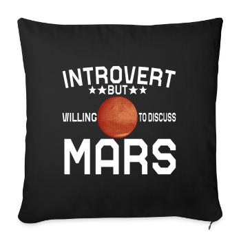 Planète Mars - Housse de coussin décorative 45 x 45 cm - noir - Devant