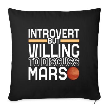 Planète Mars - Housse de coussin décorative 45 x 45 cm - noir - Devant