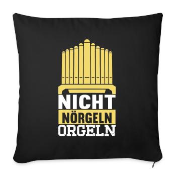 Orgel Organist - Sofakissenbezug 45 x 45 cm - Schwarz - Vorne