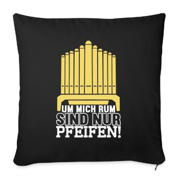 Orgel Organist - Sofakissenbezug 45 x 45 cm - Schwarz - Vorne