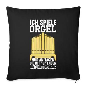 Orgel Organist - Sofakissenbezug 45 x 45 cm - Schwarz - Vorne