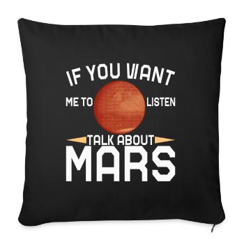 Planète Mars - Housse de coussin décorative 45 x 45 cm - noir - Devant