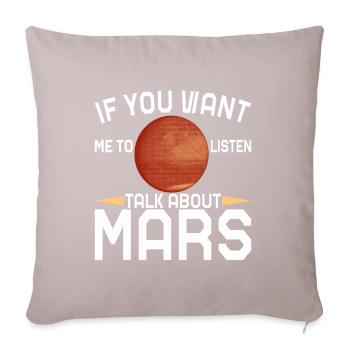 Planète Mars - Housse de coussin décorative 45 x 45 cm - taupe clair - Devant