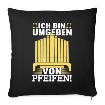 Orgel Organist - Sofakissenbezug 45 x 45 cm - Schwarz - Vorne