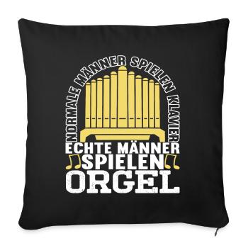 Orgel Organist - Sofakissenbezug 45 x 45 cm - Schwarz - Vorne