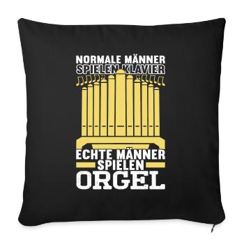 Orgel Organist - Sofakissenbezug 45 x 45 cm - Schwarz - Vorne