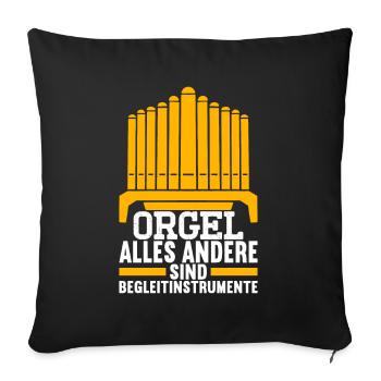 Orgel Organist - Sofakissenbezug 45 x 45 cm - Schwarz - Vorne