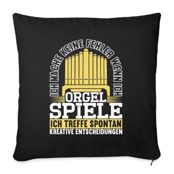 Orgel Organist - Sofakissenbezug 45 x 45 cm - Schwarz - Vorne