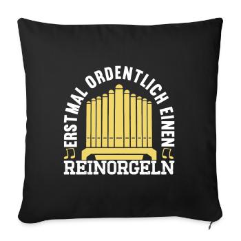 Orgel Organist - Sofakissenbezug 45 x 45 cm - Schwarz - Vorne