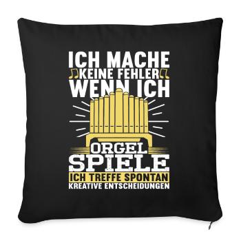 Orgel Organist - Sofakissenbezug 45 x 45 cm - Schwarz - Vorne