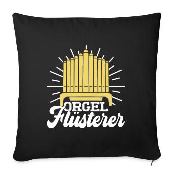 Orgel Organist - Sofakissenbezug 45 x 45 cm - Schwarz - Vorne
