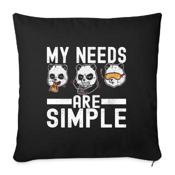 Gaming Gamer Gamblers - Sofa pillowcase 17,3'' x 17,3'' (45 x 45 cm) - black - Front