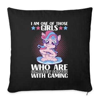 Gaming Gamer Gamblers - Sofa pillowcase 17,3'' x 17,3'' (45 x 45 cm) - black - Front