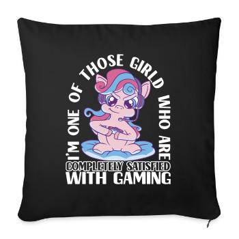Gaming Gamer Gamblers - Sofa pillowcase 17,3'' x 17,3'' (45 x 45 cm) - black - Front