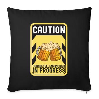Bachelor party Polternacht - Sofa pillowcase 17,3'' x 17,3'' (45 x 45 cm) - black - Front