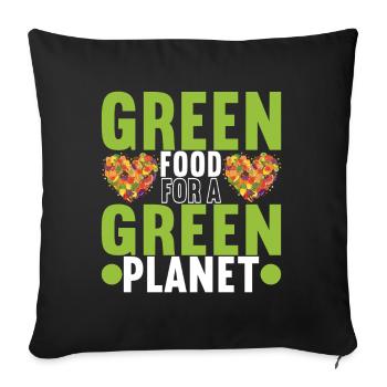 Vegan Vegetarians - Sofa pillowcase 17,3'' x 17,3'' (45 x 45 cm) - black - Front