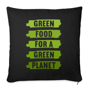 Vegan Vegetarians - Sofa pillowcase 17,3'' x 17,3'' (45 x 45 cm) - black - Front